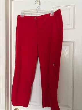 Red ZEnergy Stretch Cargo Pants from Chicos